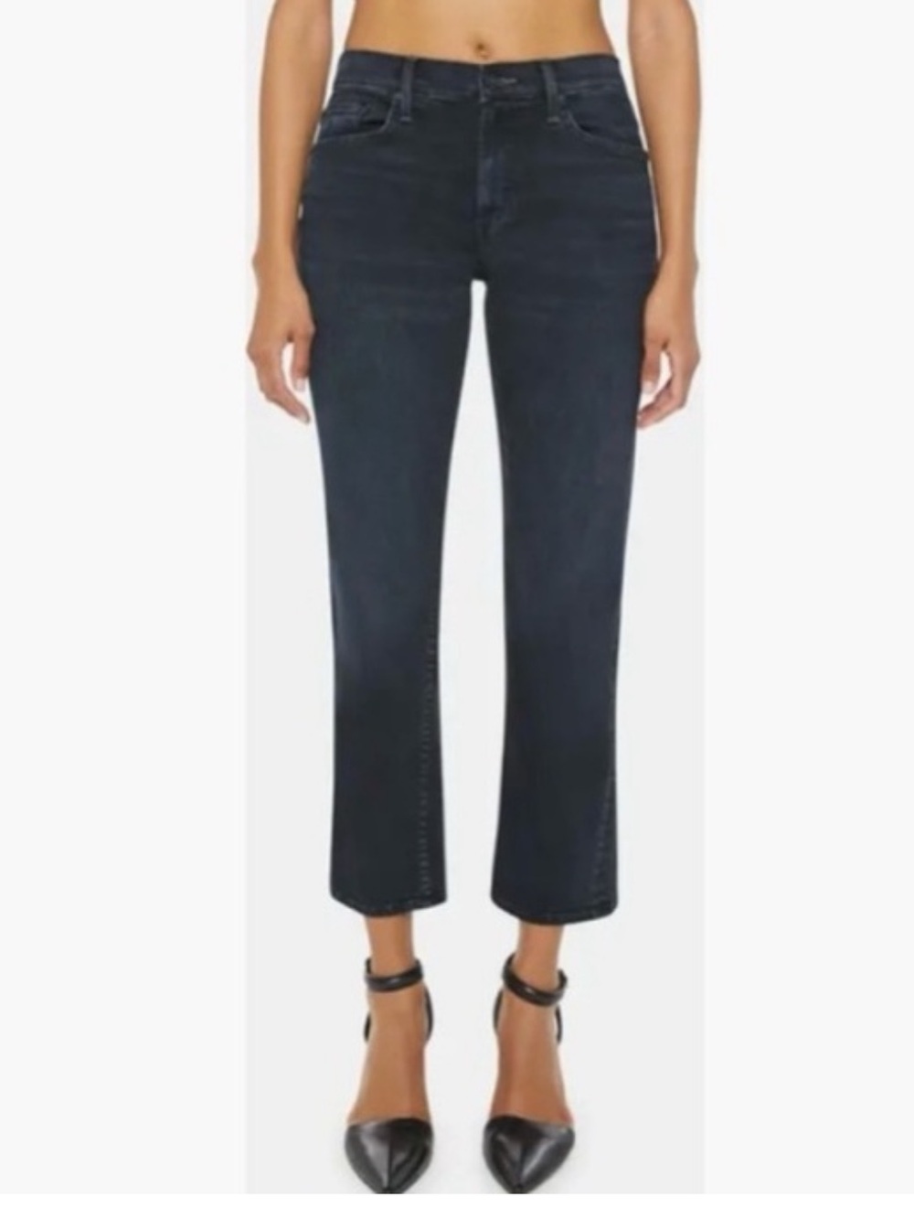 MOTHER Night in Paris Wash Cotton Blend The Mid Rise Rider Ankle Jeans Sz. 32